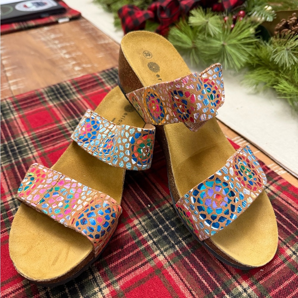 Eric Michael Multicolor Mosaic Sandals